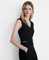 Mango Women's Cropped Suit Vest