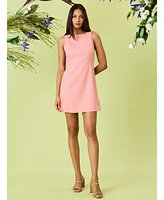 Donna Morgan Women's High-Neck Sleeveless Shift Dress