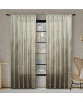 Correo Gradient Ombre Semi-Sheer Rod Pocket Curtain Panel