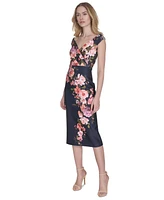 Eliza J Women's Off-The-Shoulder Floral Midi Dress