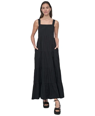 Dkny Jeans Women's Cotton Tiered Maxi Dress