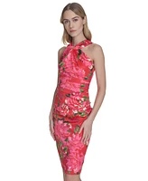 Eliza J Women's Twist Halter-Neck Sheath Dress