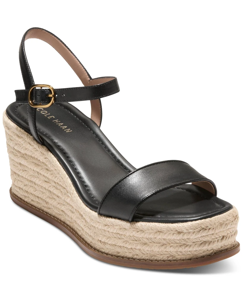 Cole Haan Women's Cloudfeel Keeton Espadrille Flatform Wedge Sandals