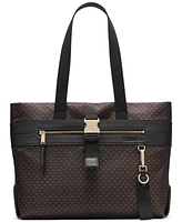 Calvin Klein Elora Nylon Mini Signature Top Zipper Tote Bag