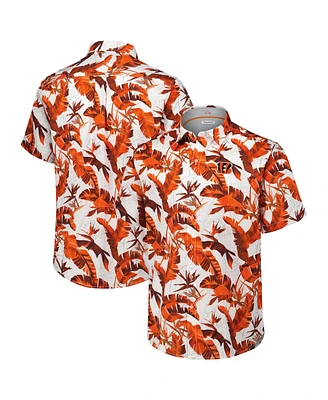 Tommy Bahama Men's Orange Cincinnati Bengals Sunnyvale Blooms Camp Button-Up Shirt