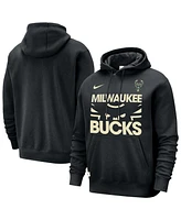 Nike Men's Black Milwaukee Bucks Courtside Club Pullover Hoodie