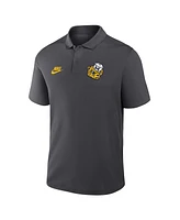 Nike Men's Anthracite Michigan Wolverines Primetime Victory Legacy Vault Logo Performance Polo Shirt
