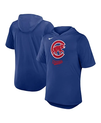 Nike Men's Royal Chicago Cubs Tri-Blend Performance Hoodie T-Shirt