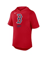 Nike Men's Red Boston Sox Tri-Blend Performance Hoodie T-Shirt