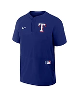 Nike Men's Royal Texas Rangers Authentic Collection Raglan Short Sleeve Windshirt