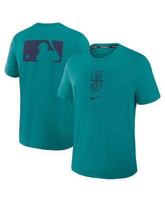 Nike Men's Aqua Seattle Mariners Authentic Collection Early Work Tri-Blend Performance T-Shirt