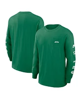 Nike Men's Green New York Jets Rewind Heavy Max 90 Pocket Long Sleeve T-Shirt
