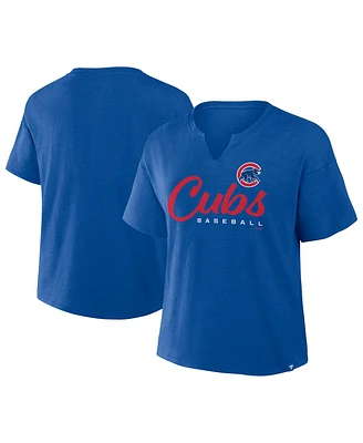 Fanatics Women's Royal Chicago Cubs Fan Fave Stadium Slub T-Shirt