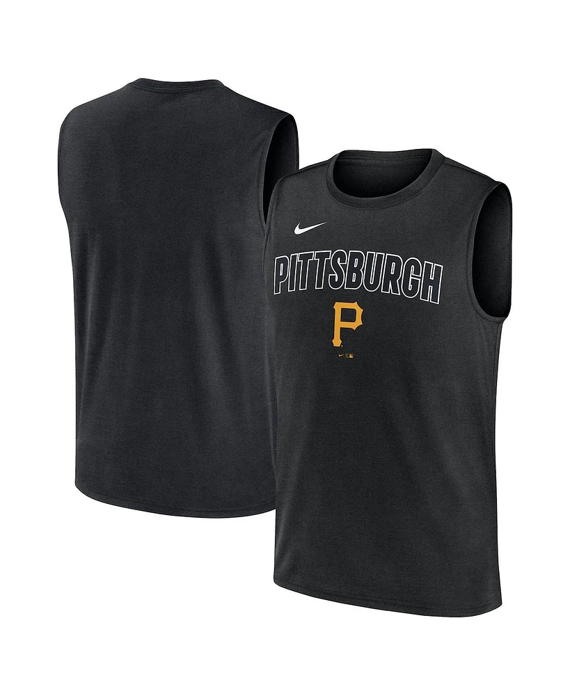 Nike Men's Black Pittsburgh Pirates Knockout Performance Muscle Tank Top