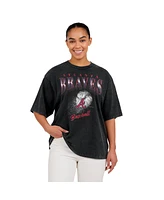 Wear by Erin Andrews Women's Charcoal Atlanta Braves Boyfriend T-Shirt