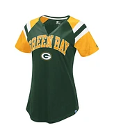 Starter Women's Green Bay Packers Game On Notch Neck Raglan T-Shirt