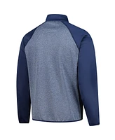 G-iii Sports by Carl Banks Men's Navy Milwaukee Brewers Runners Raglan Full Zip Track Jacket