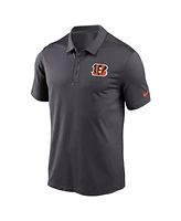 Nike Men's Anthracite Cincinnati Bengals Franchise Performance Polo Shirt