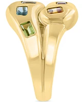 Effy Multi-Gemstone Statement Ring (1-1/2 ct. t.w.) in 14k Yellow Gold-Plated Sterling Silver
