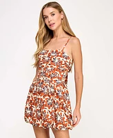 City Studios Juniors' Bow-Back Bubble-Hem Dress