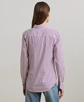 Lauren Ralph Petite Classic-Fit Striped Broadcloth Shirt
