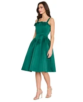 Tahari Asl Women's Ruffle Corset-Bodice Fit & Flare Dress