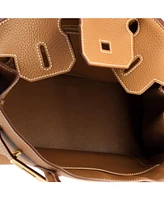 Pre-Owned Hermes Birkin 30 Handbag Brown Clemence with Gold Hardware