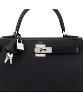 Pre-Owned HERMES Kelly Handbag Epsom with Palladium Hardware