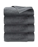 4-Pack Bath Towel Set, Softest 100% Cotton by California Design Den