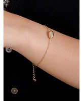 Devata Dome Chain Bracelet in 14K Gold, 6.5 in adj to 7.5 in, approx. 2.7 grams.