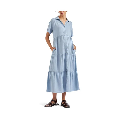 Ripe Maternity Maternity Ripe Macy Longline Linen Dress