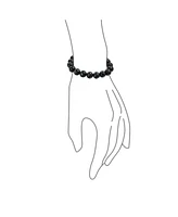 Bling Jewelry Natural Multi Stones Strand Stackable 10MM Bead Bracelet Cord String Adjustable