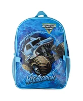 Monster Jam Megalodon 5 Piece Backpack Mega Set with Detachable Lunch Box