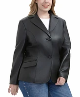 Bgsd Plus Ruth Leather Blazer Jacket