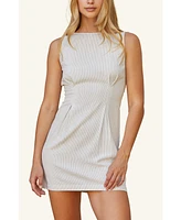 Crescent Women's Normani Pinstripe Mini Dress
