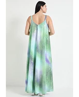 June + Vie Plus Sequin Swing Maxi Dress