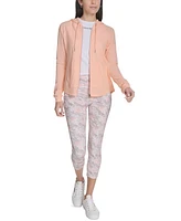 Calvin Klein Performance Ruched-Sleeve Zip Hoodie