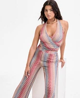 Guess Womens Fearne Knit Halter Top Wide Leg Pants