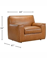 Glympton 44" Leather Arm Chair, Exclusively at Macy's