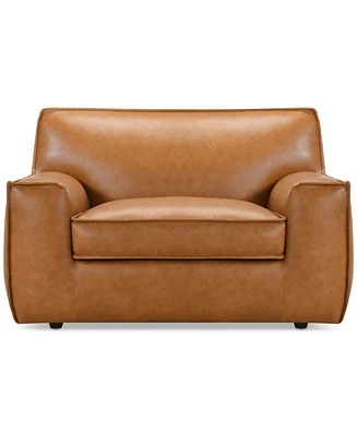 Glympton 53" Leather Arm Chair, Exclusively at Macy's