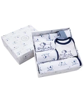 Little Me Baby Boys Cotton Puppy Toile Gift Box, 6 Piece Set