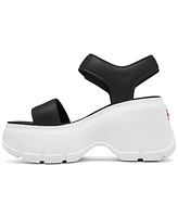 Hunter Women's Abel Square Toe Wedge Casual Sandals from Finish Line