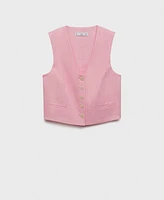 Mango Women's Linen Suit Vest