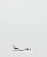 Mango Women's Metallic Leather Sandals