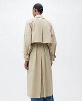 Mango Women's Belted Cotton Trench Coat