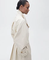 Mango Women's Oversized Cotton Trench Coat