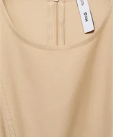 Mango Women's Frayed Hem Asymmetrical Dress