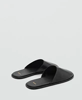 Mango Women's Backless Leather Shoes