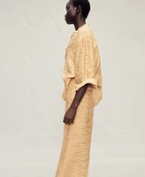 Mango Women's Textured Straight Skirt