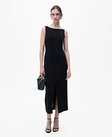 Mango Women's Boat-Neck Knitted Dress